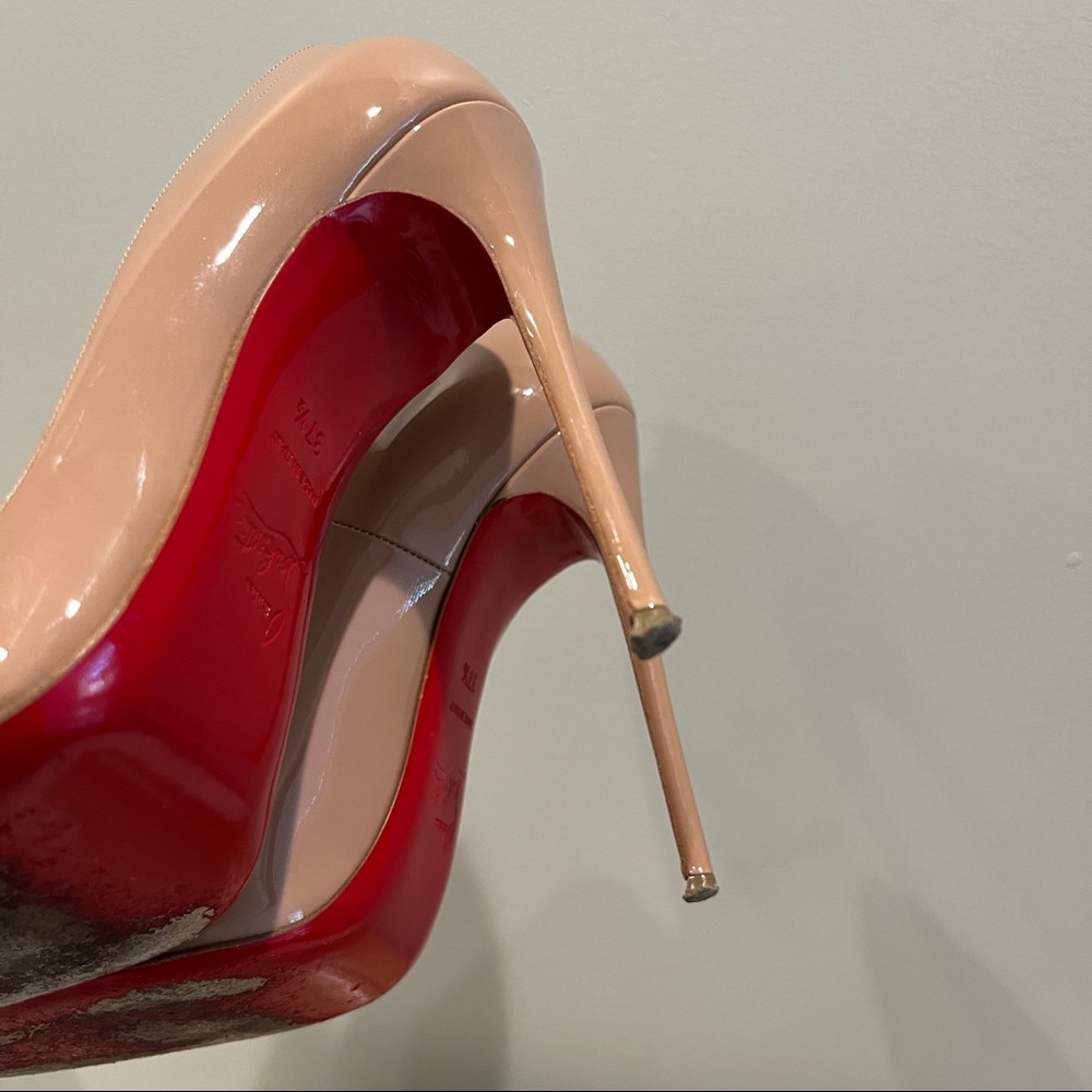 Christian Louboutin ❤️ So Kate 120 Patent Leather Nude Size 37.5 Pumps - Picture 8 of 8